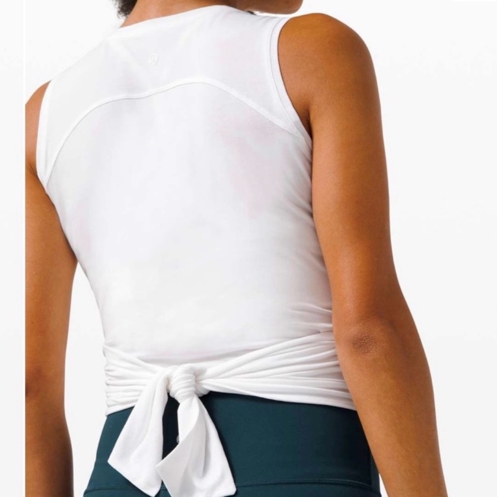 Women’s Lululemon White Gather & Grow Wrap Tank | Size 14